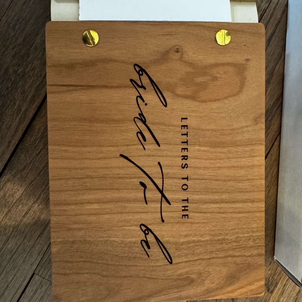 Wooden Letters to the Bride Book